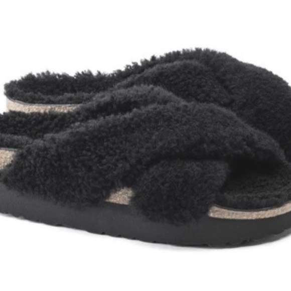 Birkenstock Papillio Daytona Shearling Teddy Platform Two-Strap Sandal Size 38 - Picture 12 of 12